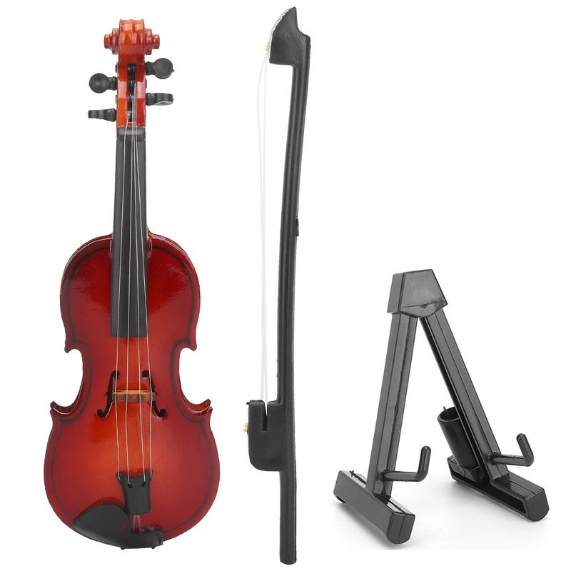 1/6 Violin Model Miniature Doll House Accessory Decoration Ornament Instrument Toy10cm - Image 1