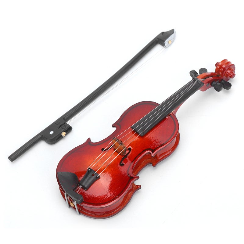 1/6 Violin Model Miniature Doll House Accessory Decoration Ornament Instrument Toy10cm - Image 4