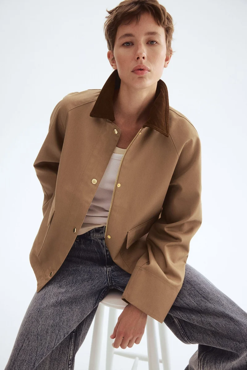 H&M Corduroy-collar jacket
