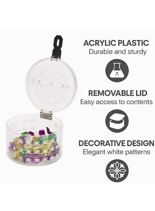 بيتى صندوق دائري كرزي بمقبض مزيج الألوان صغير - Image 4