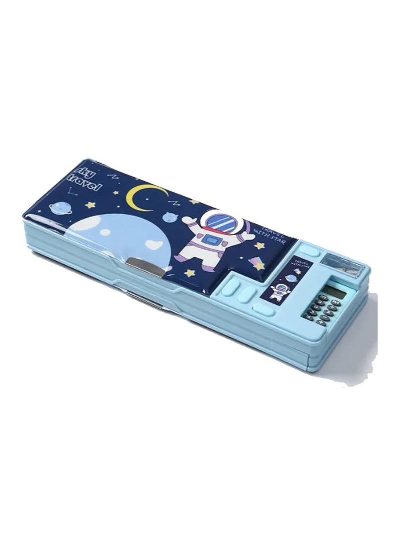 general [Upgrade] Pop-up Multifunctional Kids Pencil Case with Calculator Sharpener Cute School Supplies Multifunctional Stationery - Image 1