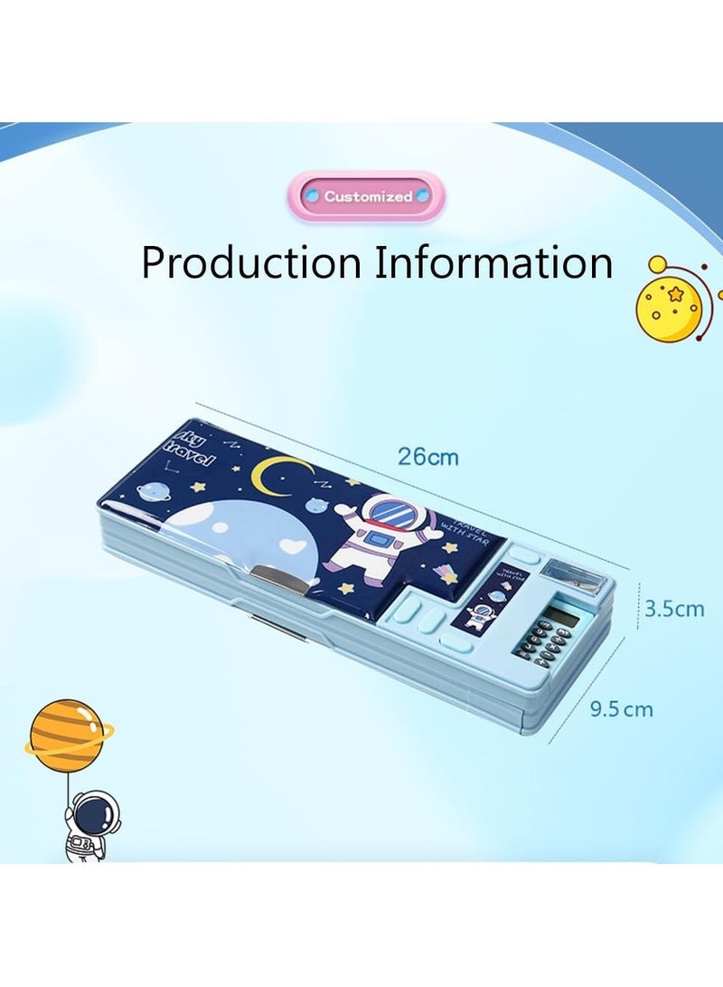 general [Upgrade] Pop-up Multifunctional Kids Pencil Case with Calculator Sharpener Cute School Supplies Multifunctional Stationery - Image 2