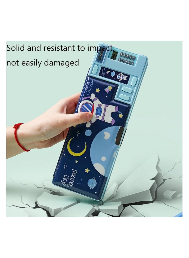 general [Upgrade] Pop-up Multifunctional Kids Pencil Case with Calculator Sharpener Cute School Supplies Multifunctional Stationery - Image 4