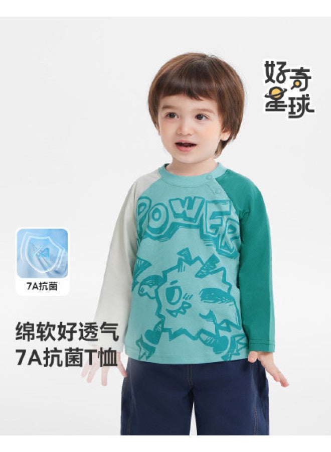 Boys' T-shirt Long Sleeves Spring/autumn Style Baby Top Printed 25 New Style Girl - Image 1