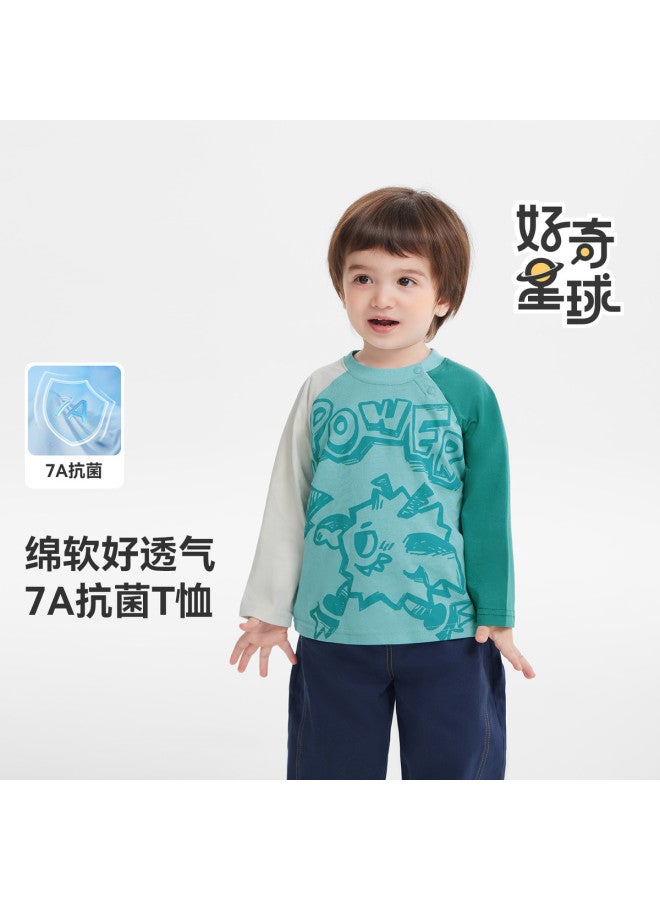 Boys' T-shirt Long Sleeves Spring/autumn Style Baby Top Printed 25 New Style Girl - Image 2