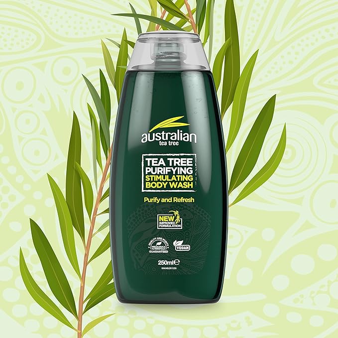 Australian Tea Tree Body Wash Purifying Natural Vegan Cruelty Free Paraben and SLS Free Stimulating 250 ml