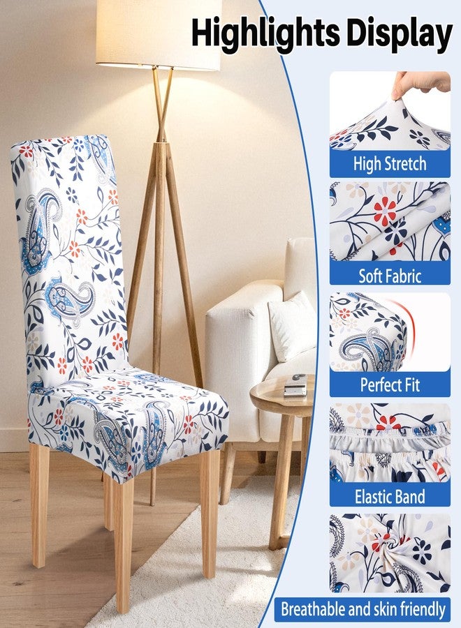 Dioxide High Stretch Chair Covers for Dining Chairs, Washable Dining Chair Covers Set of 6, Soft Kitchen Chairs Seat Covers, Parsons Chair Slipcovers Protectors for Home Hotel Restaurant Banquet - Image 5