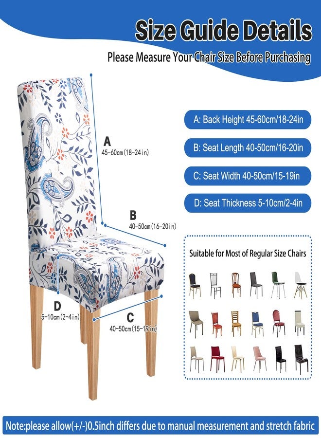 Dioxide High Stretch Chair Covers for Dining Chairs, Washable Dining Chair Covers Set of 6, Soft Kitchen Chairs Seat Covers, Parsons Chair Slipcovers Protectors for Home Hotel Restaurant Banquet - Image 2
