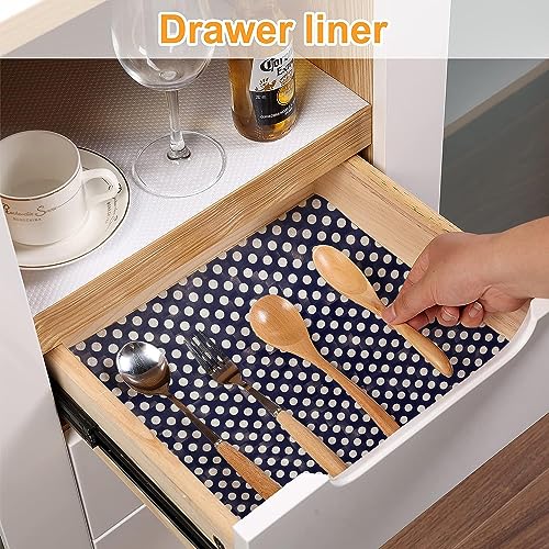 Vocal Store Kitchen Drawer/Cabinet Shelf Mat|PVC Material|Adjustable Size 10 Meter Roll, Blue - CDOJ-P02-10M - Image 3