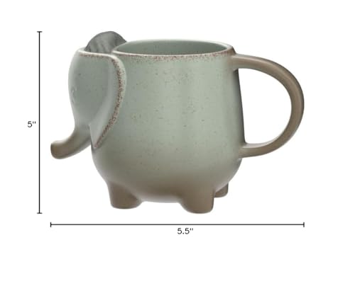 Happiness Apply Here Ceramic 15Oz Elephant Tea Mug Green - Image 2