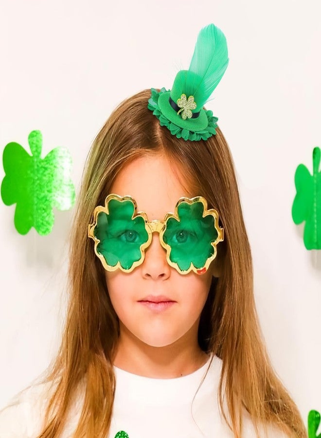ONENINEDREAM Leprechaun Top Hat Hair Bow Clips St Patrick Day Green Hat Alligator Hair Clips for Girls Infant Clover Shamrock Clip St.Patrick Hair Accessories Gift - Image 3
