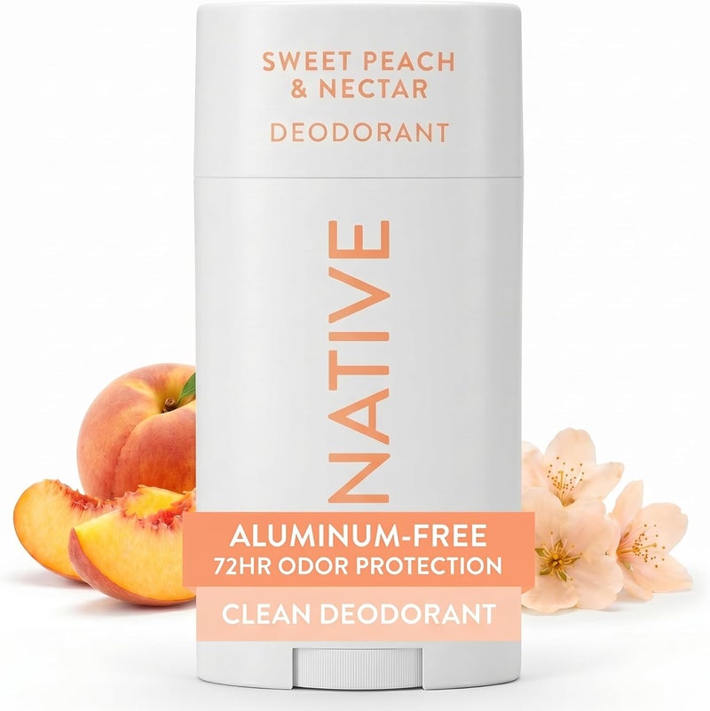 native Deodorant | Natural Deodorant Seasonal Scents for Women and Men, Aluminum Free with Baking Soda, Probiotics, Coconut Oil and Shea Butter | Sweet Peach & Nectar - Image 1