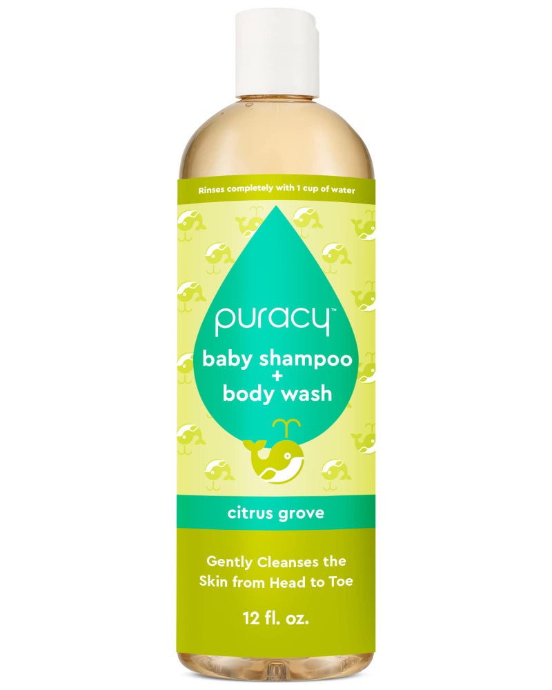 Puracy Shampoo & Body Wash for Children, Gently Scented Natural Baby Wash for Sensitive Skin, Plant-Based Baby Shampoo and Daily Bath Soap, Nourishes & Protects, 12 Ounce - Image 1