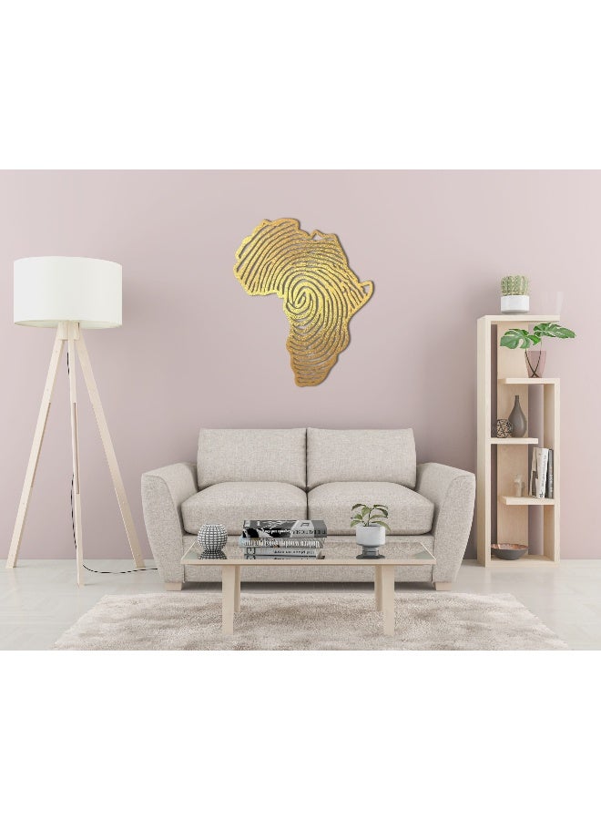 Home Gallery Africa Fingerprint Wood Wall Art 80X60 - Image 1