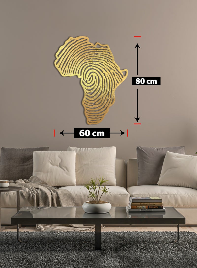 Home Gallery Africa Fingerprint Wood Wall Art 80X60 - Image 2