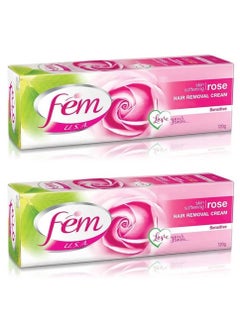 fem Two Pieces of Hair Removal Cream For Sensitive Skin Rose Extract - 120 gm  - Image 1