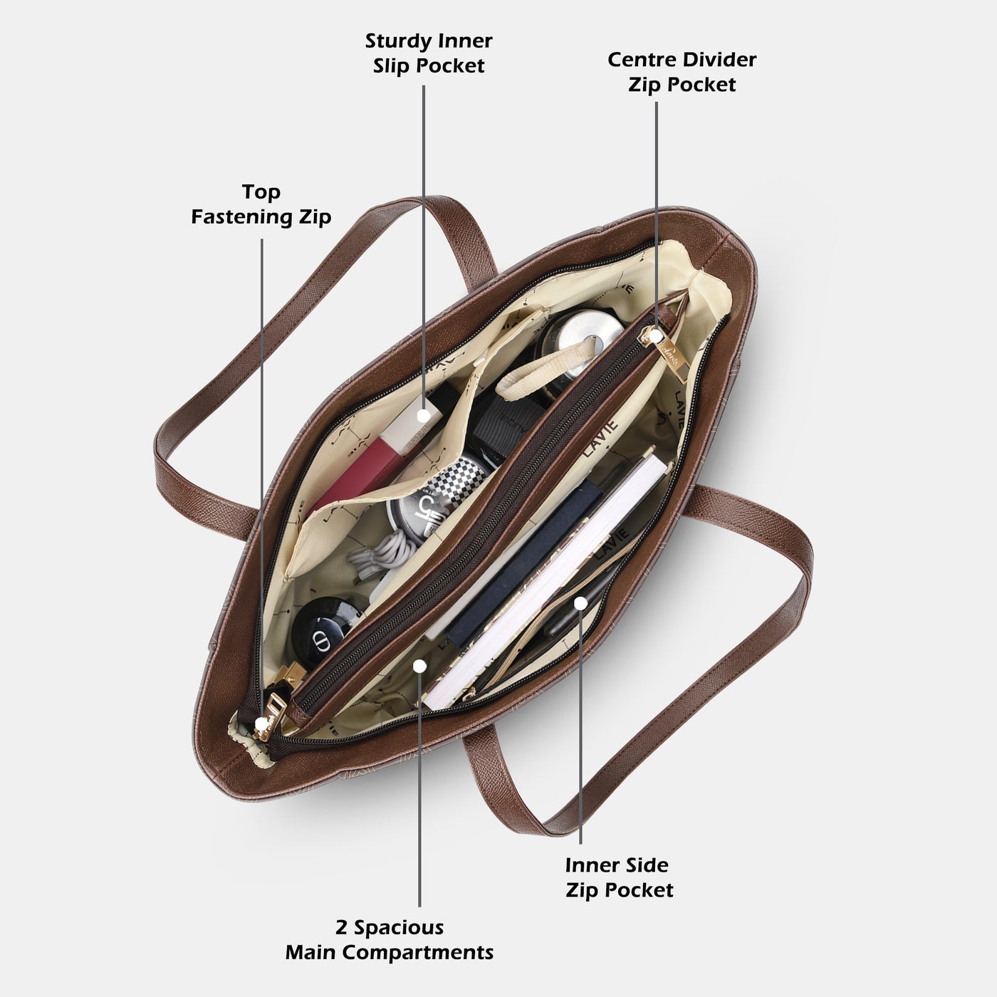 حقيبة يد لافي نسائية كبيرة بتولا بني