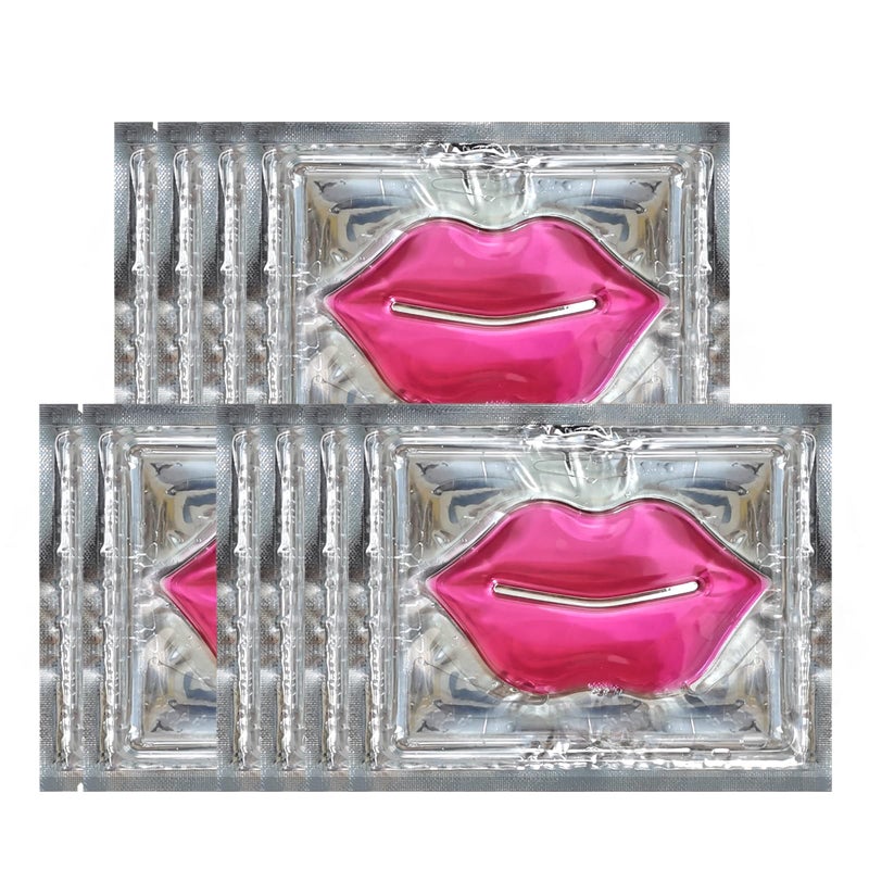 Reengull 30 PCS Lip Mask Collagen Lip Masks Sheet for Dry Lips Gel Lip Mask Pack for Remove Dead Skin Moisturizes and Lightens Lip Lines 30 PCS Watermelom Red