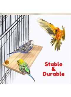 Sage Square Wooden Stand Platform Made Of Natural Wood Combo Of Two (3 * 4 & 6 * 4.5 Inches) Rectangle Shaped Perch Stand, Cage Accessories, Gym, Playful Toy, Suitable For Birds, Parrots, Budgies  - Image 4