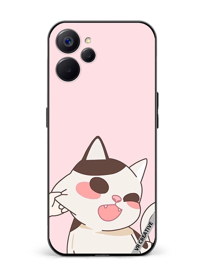 VR CREATIVE Protective Case Cover For Realme 10 5G Cheeky Cat Design Multicolour - Image 1