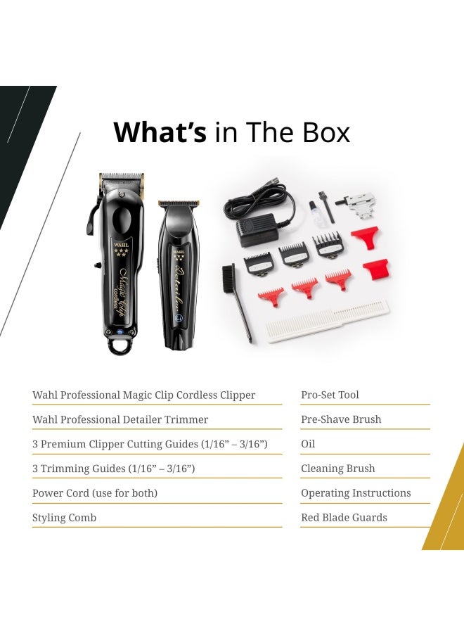 WAHL Wahl Professional Rechargeable Haircutting Combo, Rechargeable Magic Clip and Trimmer Li  - Image 3