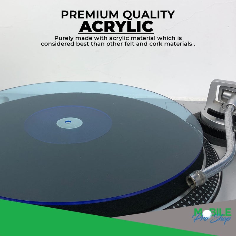 Mobile Pro Shop Acrylic Turntable Mat-Platter Vinyl Slipmat for 12 Inches LP Players-Reduced Noise & Improves Sound Quality & Provides Tighter Bass-Anti Static Record Player Mat. - Image 2