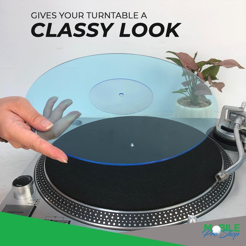 Mobile Pro Shop Acrylic Turntable Mat-Platter Vinyl Slipmat for 12 Inches LP Players-Reduced Noise & Improves Sound Quality & Provides Tighter Bass-Anti Static Record Player Mat. - Image 3