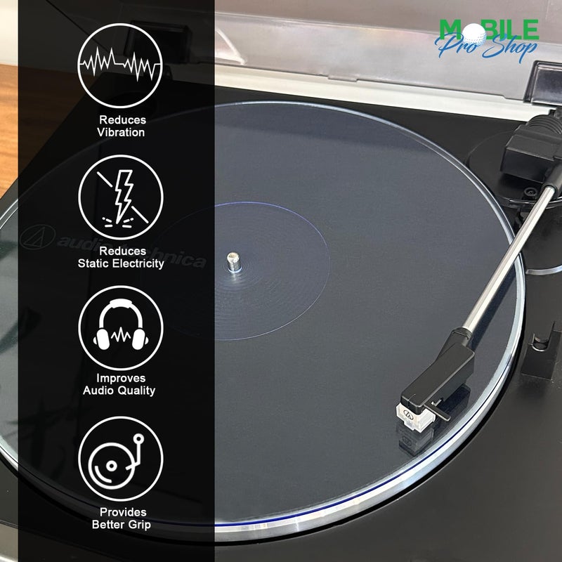 Mobile Pro Shop Acrylic Turntable Mat-Platter Vinyl Slipmat for 12 Inches LP Players-Reduced Noise & Improves Sound Quality & Provides Tighter Bass-Anti Static Record Player Mat. - Image 5