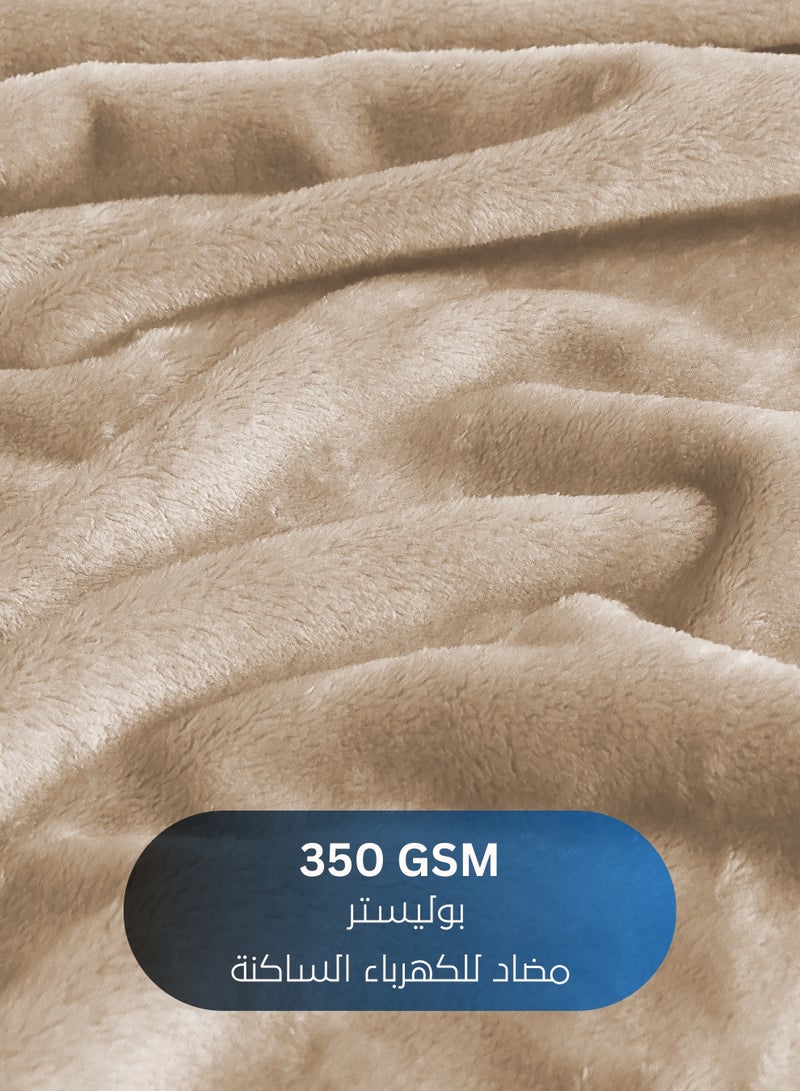 Master Home Textile Lightweight Velvet Blanket, Mora Series, 350GSM, Double Size 260 x 240 cm, Extra Soft All Season Fleece Blanket, Bed And Sofa Blanket  - Image 2