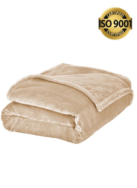 Lightweight Velvet Blanket, Mora Series, 350GSM, Double Size 260 x 240 cm, Extra Soft All Season Fleece Blanket, Bed And Sofa Blanket