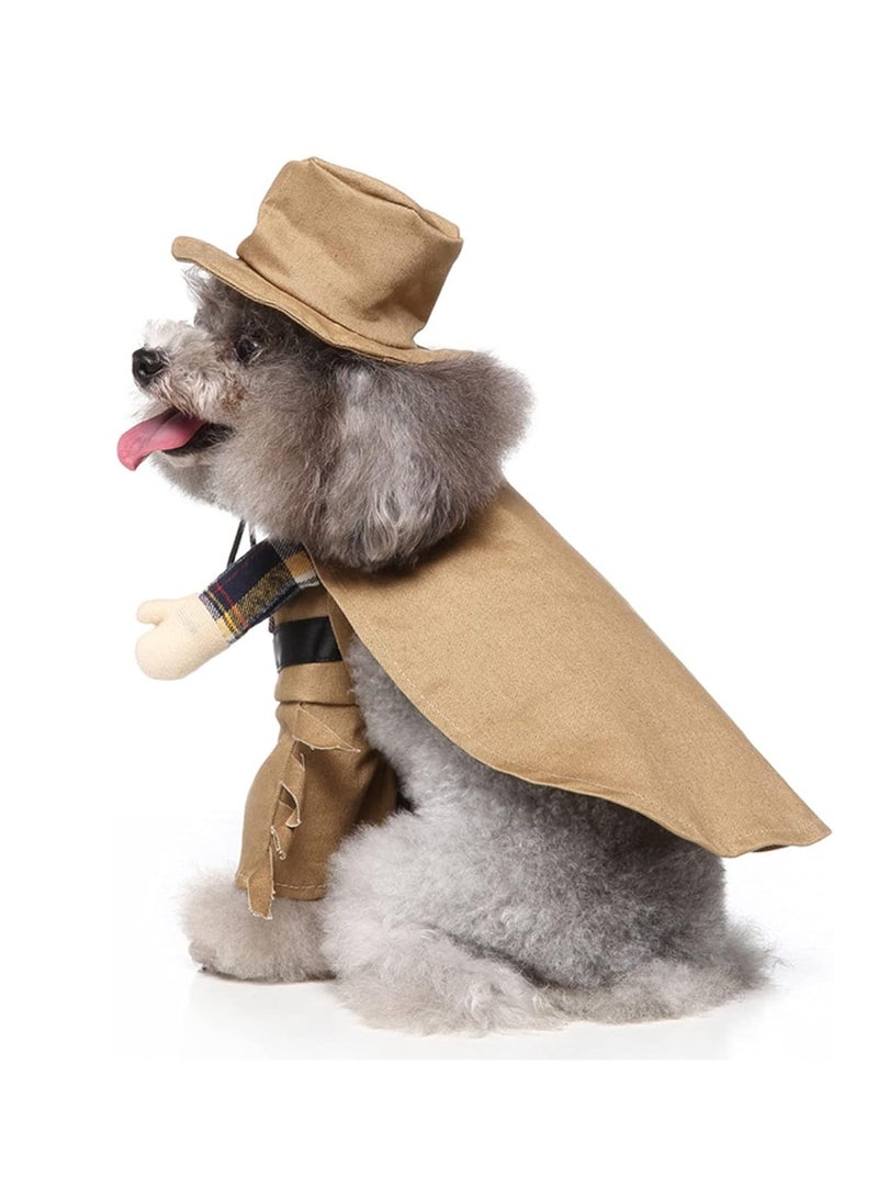 Cowboy Pet Costume with Hat Dog Costume Funny Pet Clothing Special Events Costume for Small Dog Cat - Image 5