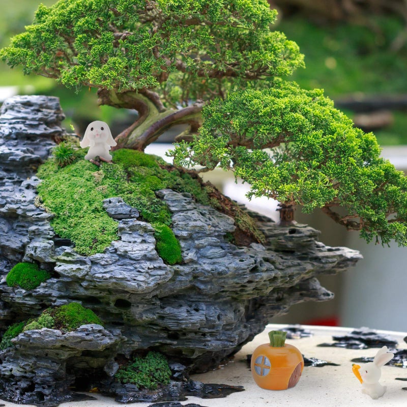 7Pcs Mini White Rabbit Figurines For Home Garden Desk Flowerpot Decoration - Image 5