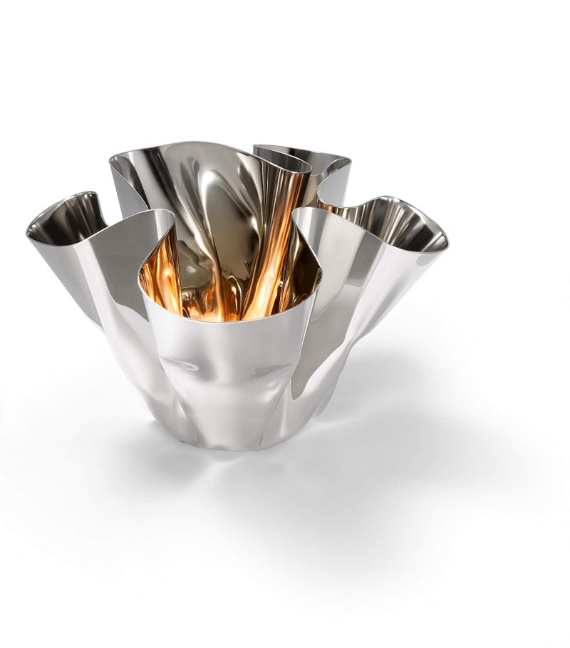 Philippi - Margeaux vase or Lantern - Hand-Folded Unique Piece Made of Stainless Steel - Tea Light or vase Eyecatcher for Any Occasion - Image 2