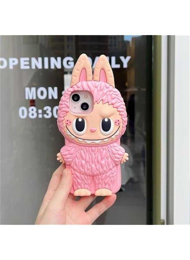Arabest - Cute Cartoon Phone 15 Case Drawstring Phone Case Suitable for All Models TPU Silica Gel Scratch Resistant Shockproof (14,Pink) - Image 1