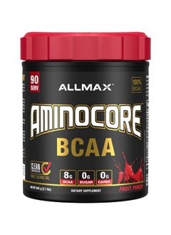 AllMax Nutrition Aminocore Bcaa Powder 8.18 Grams Of Amino Acids Intra And Post Workout Recovery Drink Gluten Free Fruit Punch 945 G  - Image 2