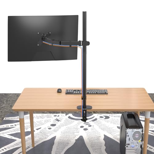 Pholiten Extra Tall Single Monitor Desk Mount Stand with 31.5inch Pole for 13 to 32 inch Screens,Fully Adjustable Monitor Arm Mount for Desk,Holds up to 22lbs - Image 5