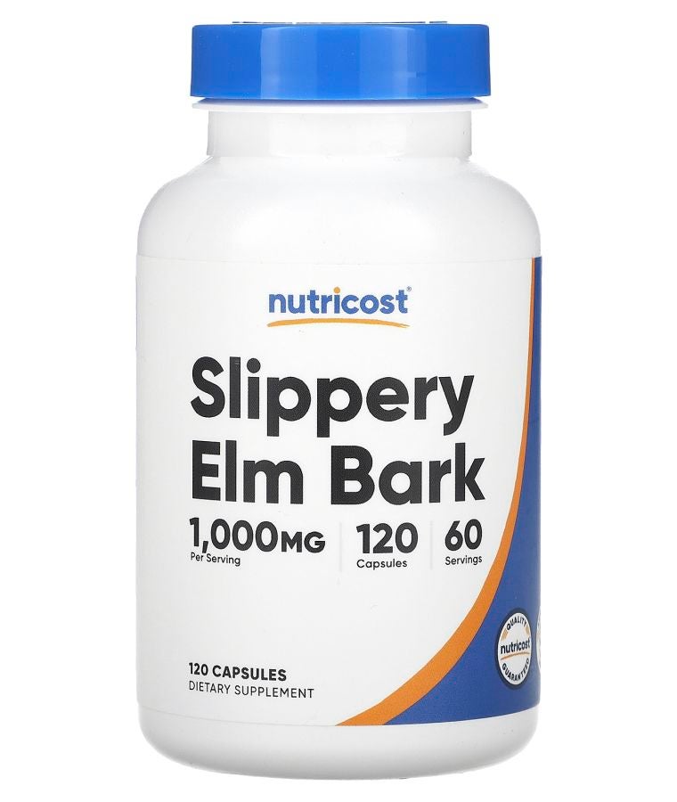 Slippery Elm Bark 120 Capsules (500 mg per Capsule)