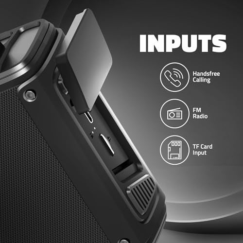Artis SoundMax 100 Wireless Bluetooth Speaker with USB, FM, Micro TF Card, Hands Free Calling (Black) (8 W RMS Output) - Image 3