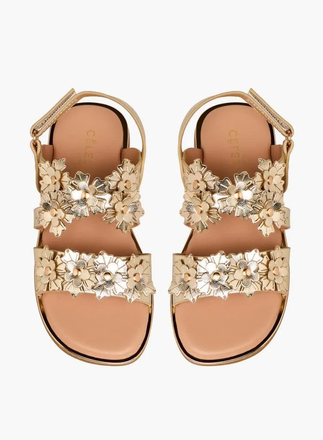 Celeste Girls Hook and Loop Strap Sandals Ramadan Collection