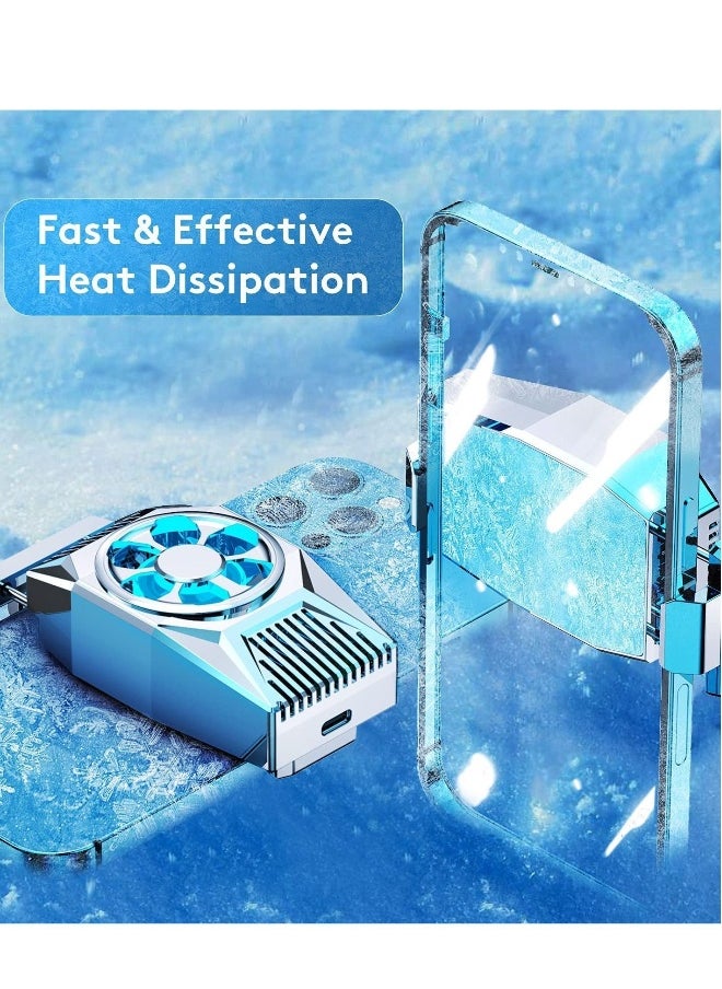 Generic - Phone Cooling Fan, Portable Mini Heatsink for iPhone iOS/Android Gaming Semiconductor Cooler (Silver) - Image 1