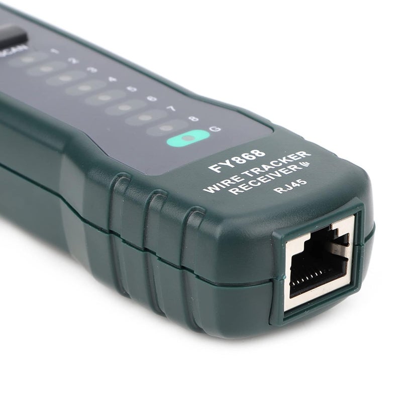 مجموعة اختبار كابل الشبكة المحترفة متعددة الوظائف لتتبع نغمة الأسلاك لكابلات RJ45 و RJ11 والإيثرنت وشبكة المنطقة المحلية والهاتف مع قياس المسافة - Image 4
