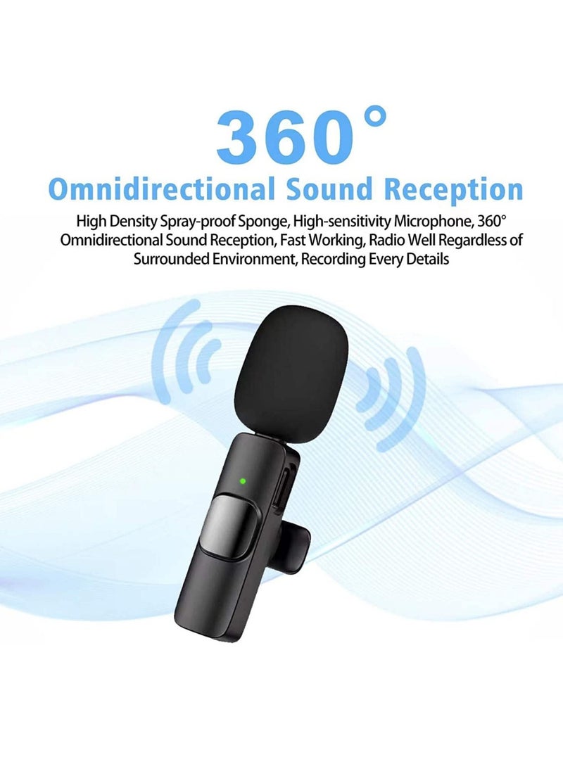 Generic 2 in 1 iphone or type-c Wireless Lavalier Microphone For IPhone, Plug Play, Portable Audio Video Recording Mic for Youtube, Live Stream, Vlog, Interview, Laptops PC  - Image 2