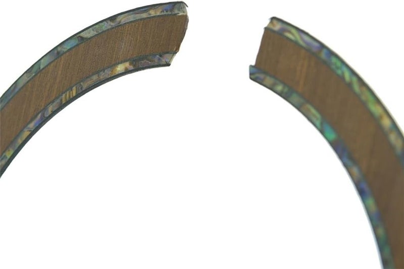 KAISH High Qaulity 110 * 13 * 0.8mm Acoustic Guitar Soundhole Sapelli Rosette Two Rings Abalone Inlay - Image 3