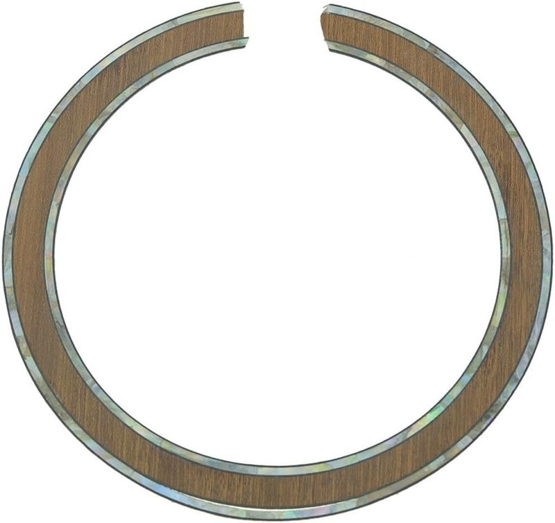 KAISH High Qaulity 110 * 13 * 0.8mm Acoustic Guitar Soundhole Sapelli Rosette Two Rings Abalone Inlay - Image 2