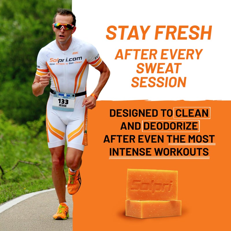 Solpri Shield Athletic Tea Tree Soap Bar with Lemongrass & Eucalyptus â€“ 4 oz (2 Pack) â€“ Cold-Process Soap Bar for Sweat, Odor & Itch-Prone Skin â€“ Made in USA - Image 3