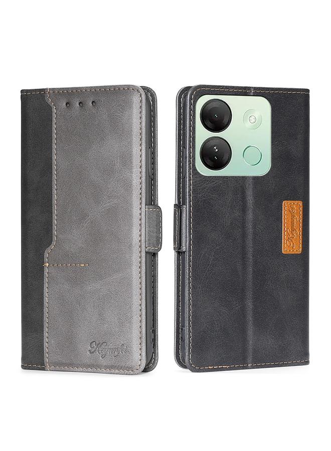 Zaboon Case For Infinix Smart 7 HD Contrast Color Side Buckle Leather Phone Case - Image 1