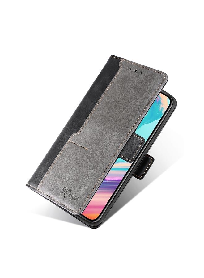 Zaboon Case For Infinix Smart 7 HD Contrast Color Side Buckle Leather Phone Case - Image 5