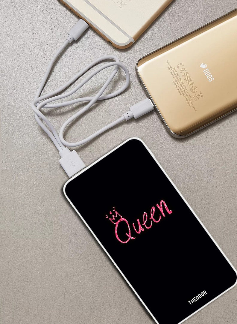 Theodor 10,000 mAh Super Fast Charging Ultra Compact Power Bank with Quick Charge & Power Delivery, Portable Charger For iPhone and Android Queen  - Image 2