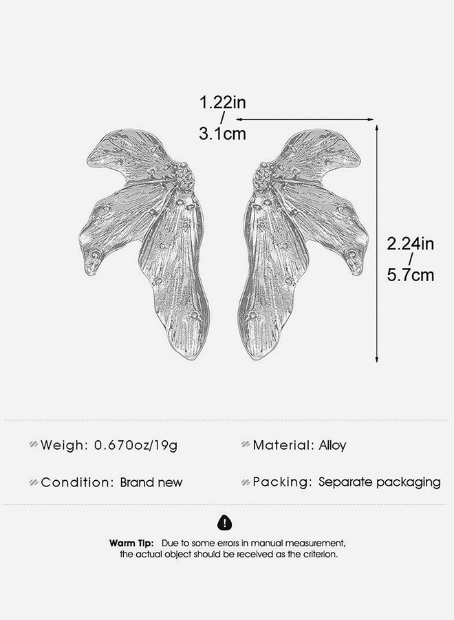 تايك تو أقراط بتصميم ورقة شجر مزخرفة - Image 3