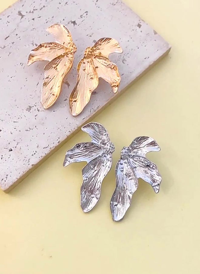 تايك تو أقراط بتصميم ورقة شجر مزخرفة - Image 4